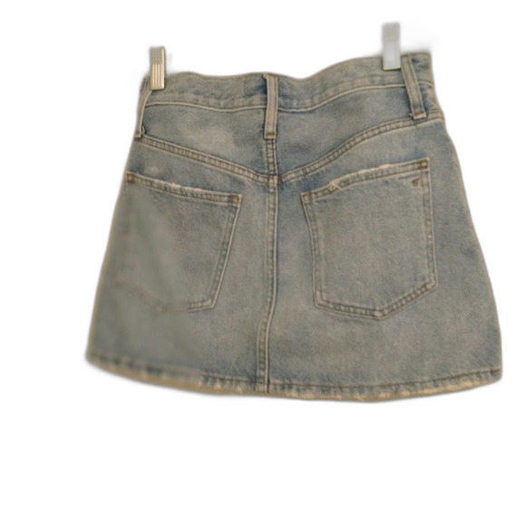 Madewell Rigid blue denim A line mini skirt size 23 - Picture 2 of 6
